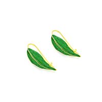 1 Pair Sweet Leaf Enamel Zinc Alloy Earrings main image 5