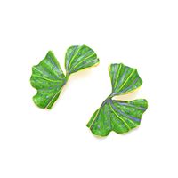 1 Pair Simple Style Leaf Enamel Zinc Alloy Earrings main image 5