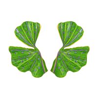 1 Pair Simple Style Leaf Enamel Zinc Alloy Earrings main image 3