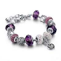 Style Classique Forme De Cœur Plaqué Or Strass Zircon Alliage Zinc De Gros Bracelet sku image 3