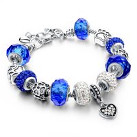 Style Classique Forme De Cœur Plaqué Or Strass Zircon Alliage Zinc De Gros Bracelet sku image 1