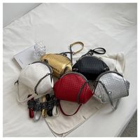 Women's All Seasons Pu Leather Lingge Elegant Lock Clasp Dome Bag main image 6