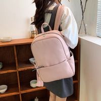 Waterproof 18 Inch Solid Color School School Backpack main image 4