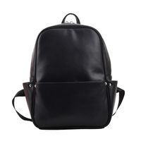 Waterproof 18 Inch Solid Color School School Backpack main image 5