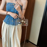 Women's Small Arylic Transparent Basic Lock Clasp Shoulder Bag main image 2