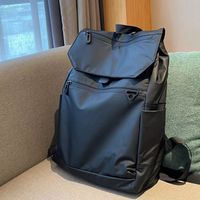 Waterproof 20 Inch Solid Color Casual Daily Laptop Backpack sku image 1
