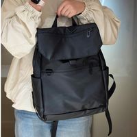 Waterproof 20 Inch Solid Color Casual Daily Laptop Backpack main image 3
