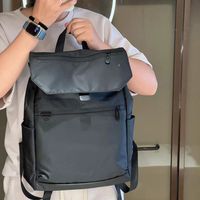 Waterproof 20 Inch Solid Color Casual Daily Laptop Backpack main image 4