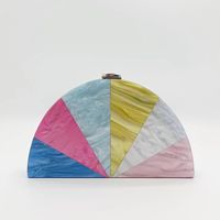 Arylic Color Block Semicircle Evening Bags sku image 5