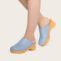 Women's Casual Solid Color Round Toe Mules main image 6