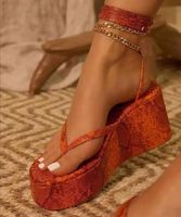 Women's Casual Solid Color T-Strap Platform Sandals main image 1
