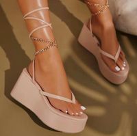 Women's Casual Solid Color T-Strap Platform Sandals main image 4