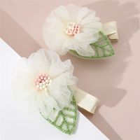 Women's Sweet Pastoral Sunflower Rose Flower Alloy Cloth Hair Clip main image 5