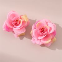 Women's Sweet Pastoral Sunflower Rose Flower Alloy Cloth Hair Clip main image 11