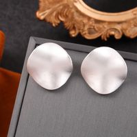 1 Pair Elegant Romantic Solid Color Copper Silver Plated Ear Studs main image 2