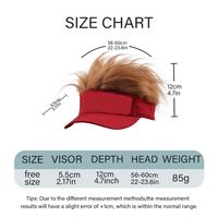 Men's Hip-Hop Exaggerated Cool Style Wigs Solid Color Curved Eaves Baseball Cap main image 2
