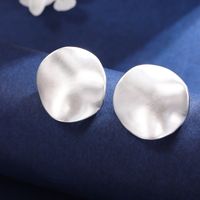 1 Pair Elegant Romantic Solid Color Copper Silver Plated Ear Studs main image 4