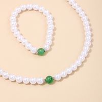 Simple Style Classic Style Round Plastic Resin Beaded Women's Jewelry Set sku image 1