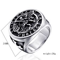 Punk Eagle 304 Stainless Steel None None Unisex Rings main image 2
