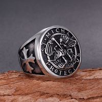 Punk Eagle 304 Stainless Steel None None Unisex Rings main image 4