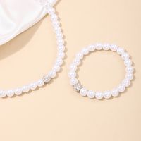 Simple Style Classic Style Round Plastic Resin Beaded Women's Jewelry Set main image 6