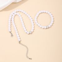 Simple Style Classic Style Round Plastic Resin Beaded Women's Jewelry Set main image 4