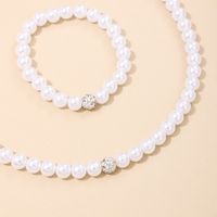 Simple Style Classic Style Round Plastic Resin Beaded Women's Jewelry Set sku image 2