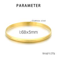 Simple Style Circle 304 Stainless Steel 18K Gold Plated Zircon Bangle In Bulk main image 2