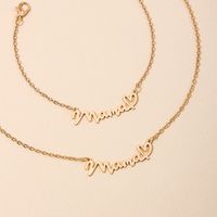 Simple Style Classic Style Letter Zinc Alloy Hollow Out Women's Jewelry Set sku image 1