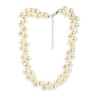 Wholesale Jewelry Princess Glam Round Artificial Pearl Alloy Rhinestones Pearl 14K Gold Plated Plating Inlay Necklace sku image 1