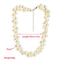 Wholesale Jewelry Princess Glam Round Artificial Pearl Alloy Rhinestones Pearl 14K Gold Plated Plating Inlay Necklace main image 2