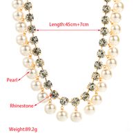 Wholesale Jewelry Princess Glam Round Artificial Pearl Alloy Rhinestones Pearl 14K Gold Plated Plating Inlay Necklace main image 3