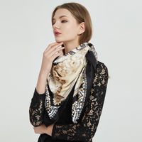 Women's Casual Classic Style Commute Printing Graffiti Polyester Silk Scarf main image 4