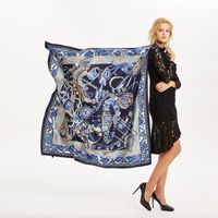 Women's Exaggerated Lady Modern Style Printing Feather Polyester Silk Scarf main image 4
