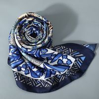 Women's Exaggerated Lady Modern Style Printing Feather Polyester Silk Scarf main image 7