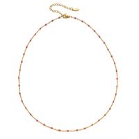 Simple Style Printing Stainless Steel Alloy Plating Gold Plated Necklace sku image 16