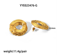 1 Piece 1 Pair IG Style Nordic Style Modern Style Round Plating 304 Stainless Steel 18K Gold Plated Earrings Ear Studs main image 2