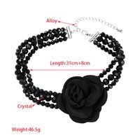 Wholesale Jewelry Elegant Lady Sweet Flower Artificial Crystal Beaded Choker main image 2