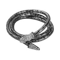Wholesale Jewelry Hip-Hop Exaggerated Novelty Snake Alloy Rhinestones Inlay Necklace sku image 1