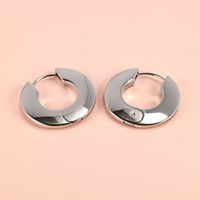 1 Pair Basic Simple Style Classic Style Round Heart Shape Polishing Plating 316 Stainless Steel  18K Gold Plated Ear Clip sku image 3
