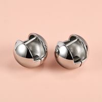 1 Pair Basic Simple Style Classic Style Round Heart Shape Polishing Plating 316 Stainless Steel  18K Gold Plated Ear Clip sku image 4