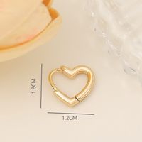 1 Pair 1.2*1.2CM Copper 18K Gold Plated Heart Shape Jewelry Buckle main image 2
