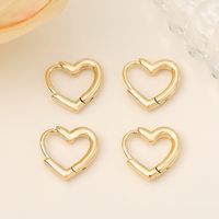 1 Pair 1.2*1.2CM Copper 18K Gold Plated Heart Shape Jewelry Buckle main image 5