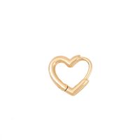 1 Pair 1.2*1.2CM Copper 18K Gold Plated Heart Shape Jewelry Buckle main image 6