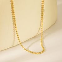 Copper 18K Gold Plated Simple Style Plating Solid Color Necklace main image 2