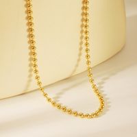 Copper 18K Gold Plated Simple Style Plating Solid Color Necklace main image 3