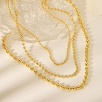 Copper 18K Gold Plated Simple Style Plating Solid Color Necklace main image 1