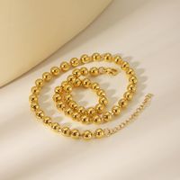 Copper 18K Gold Plated Simple Style Plating Solid Color Necklace main image 4