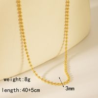 Copper 18K Gold Plated Simple Style Plating Solid Color Necklace sku image 1