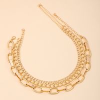 Wholesale Jewelry Simple Style Classic Style Solid Color Alloy Alloy Chain Hollow Out Choker main image 3